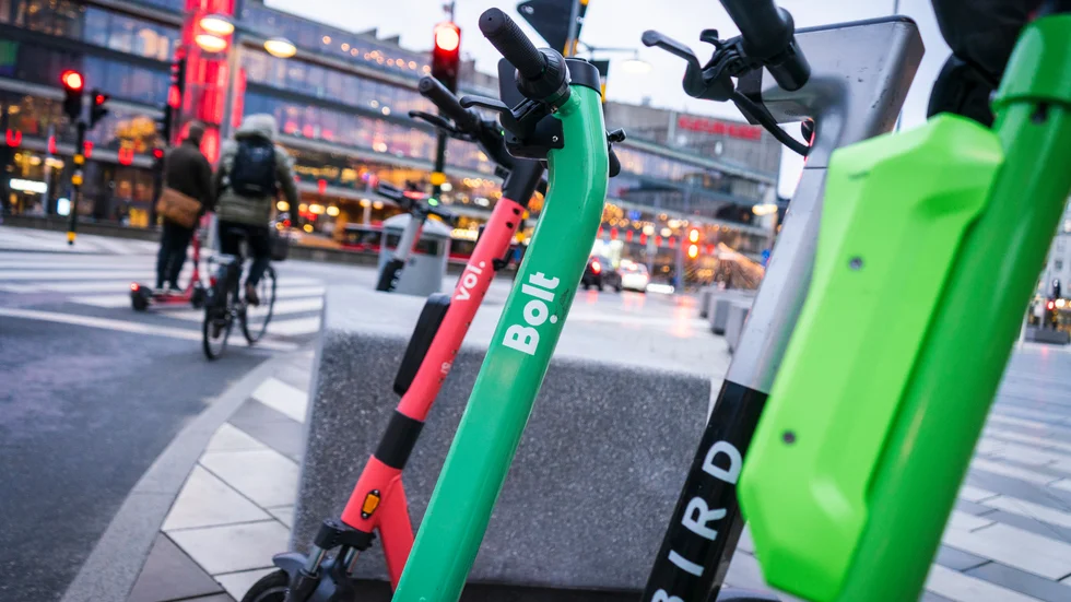 Elsparkcyklar i centrala Stockholm. Arkivbild.