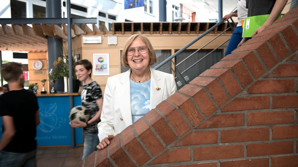 Grundaren Barbara Bergström fotograferad 2018 i sin Internationella Engelska Skolan.