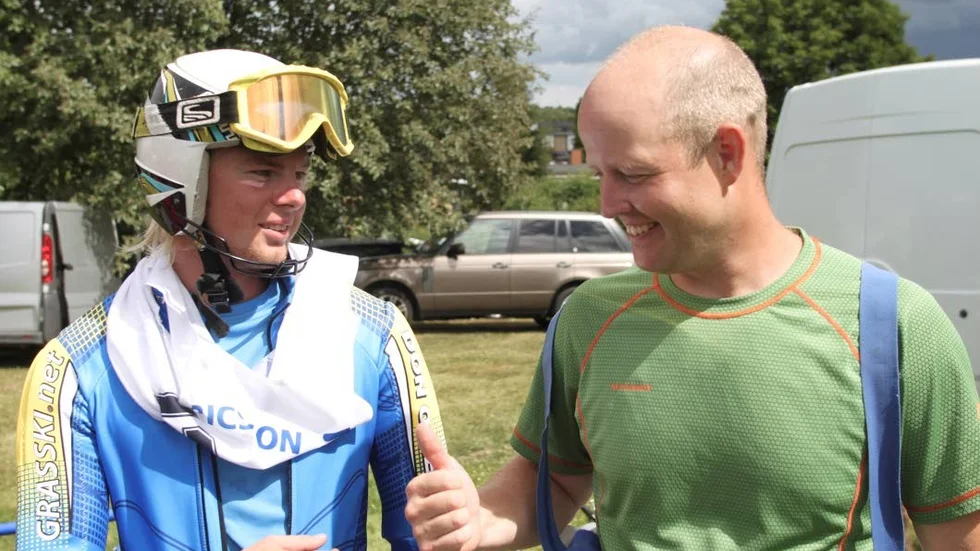 KOMPISAR. Edvard Nord och Martin Stepanek snackar igenom dagens tävling.