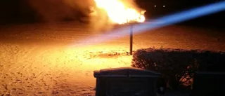 Brand i minneslund i Burträsk