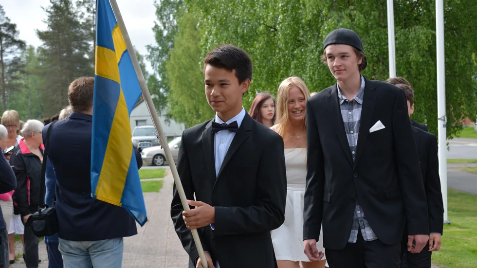 Sista skoldagen. I år hölls skolavslutningen i Norsjö för första gången på Medan.