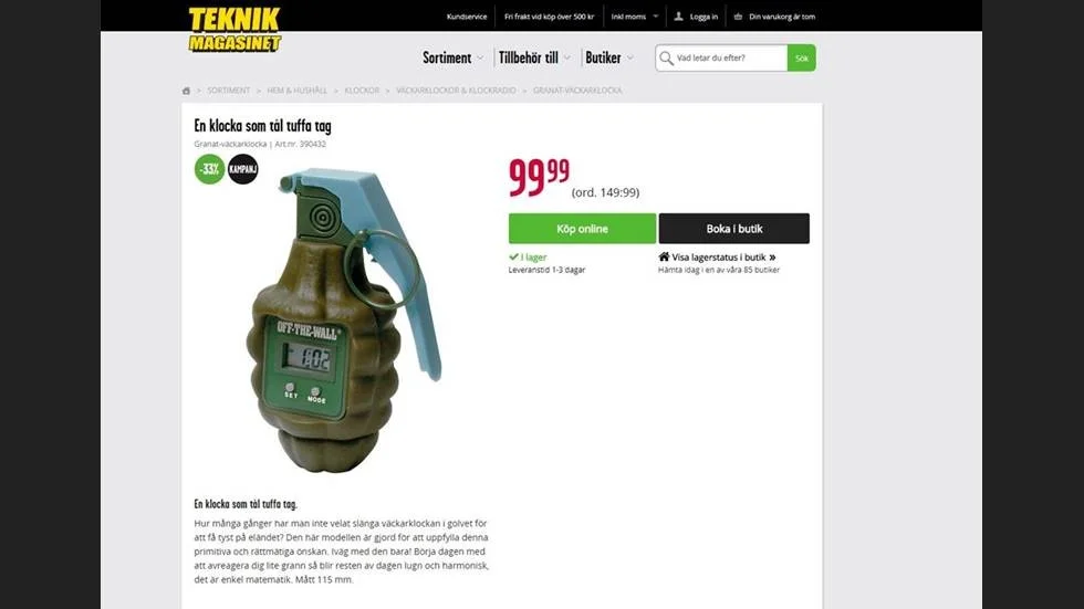 Enligt polisen var det en sådan här ”handgranat” som hittades.