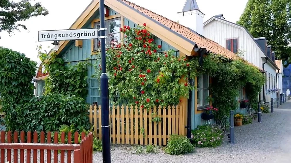 Vy i Drothemskvarteret från filmen.