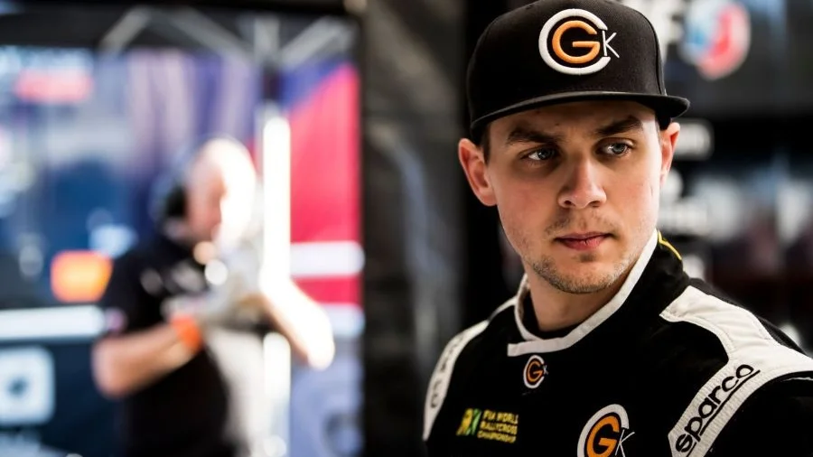 Anton Marklund med nya teamet GCK. I helgen väntar årets sista VM-deltävling i rallycross i Sydafrika. 