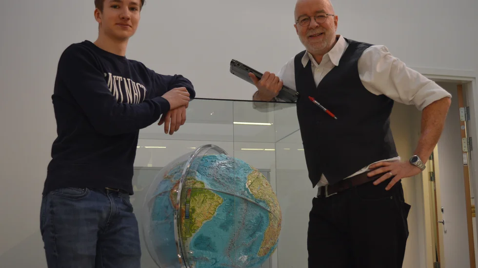 Harry White och Thomas Åkesson är tillbaka på Anderstorpsgymnasiet i Skellefteå. 