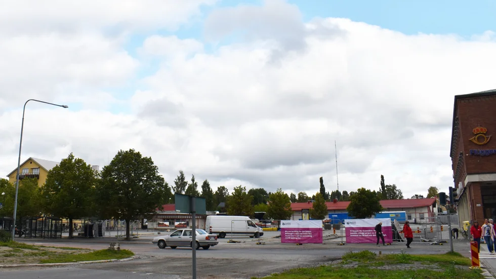 Det tidigare busstorget där kulturhus och hotell ska byggas.