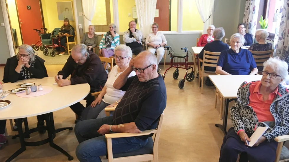 Cirka 25 personer kom till Skebos informationsmöte i Boliden.