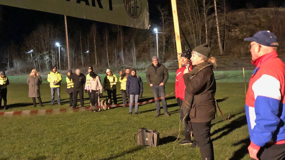 Martina Hallström talade när Ålberga GIF hade en lysande invigning.