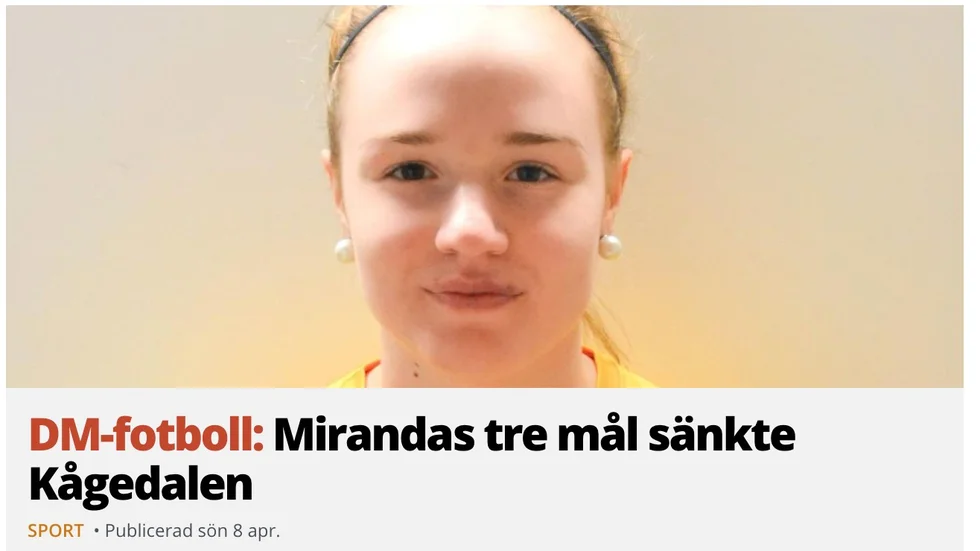 Ett hattrick på fotbollsplanen på söndagen. 