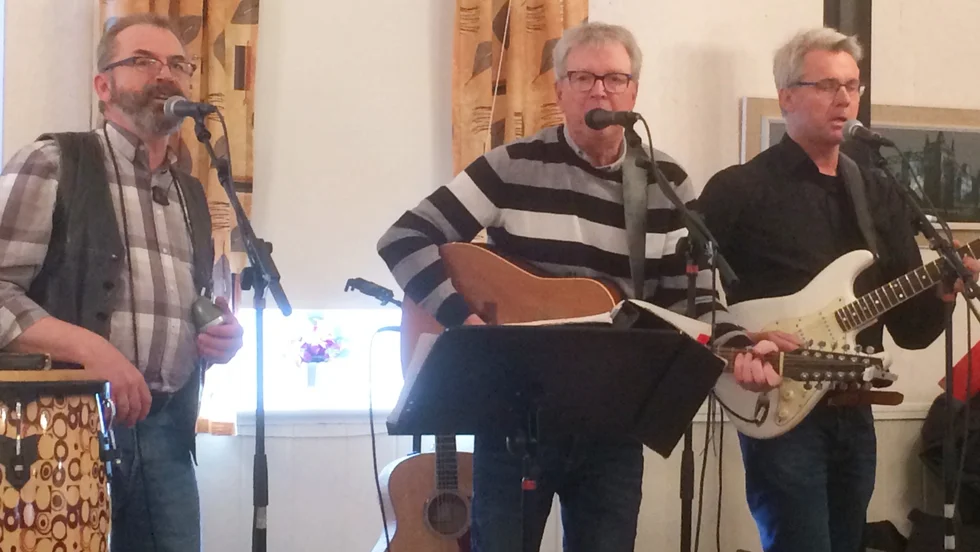 Fotot  från vänster Sven Hellman, Håkan Johansson och Per Simon Holmberg.