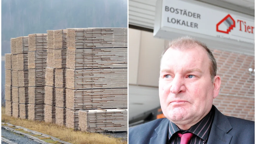 Höga virkespriser stoppar Tierbyggens planer på 100 nya bostäder i Örbyhus, enligt vd Roger Kjetselberg.