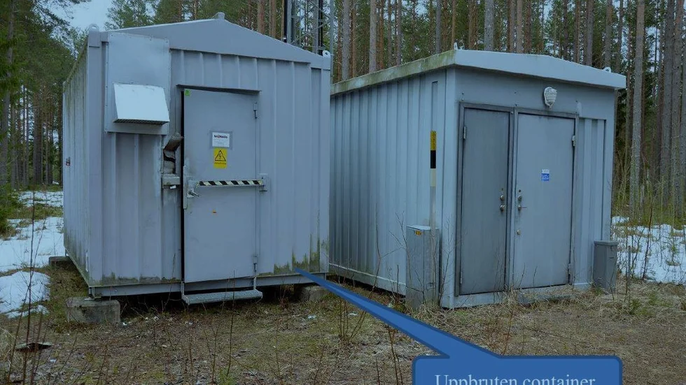 Teknikboden vid 4G-telemasten i Älvkarleby.