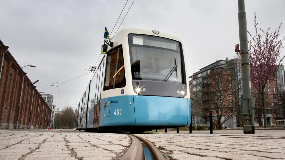 Spårvagnstrafiken i västra Göteborg fick läggas om under torsdagens strömavbrott. Arkivbild.