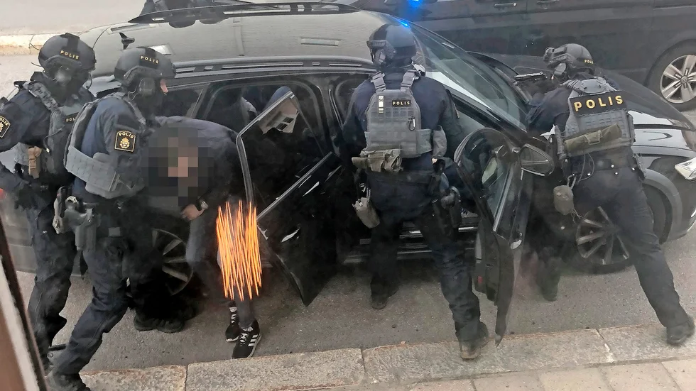 Polisens insatsstyrka slog till mot männen i centrala Skellefteå den 25 september.