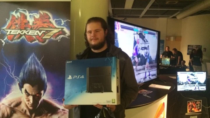 Jonathan Ahlström vann turneringen i sprillans nya Tekken 7. Foto: Johan Carlsson.