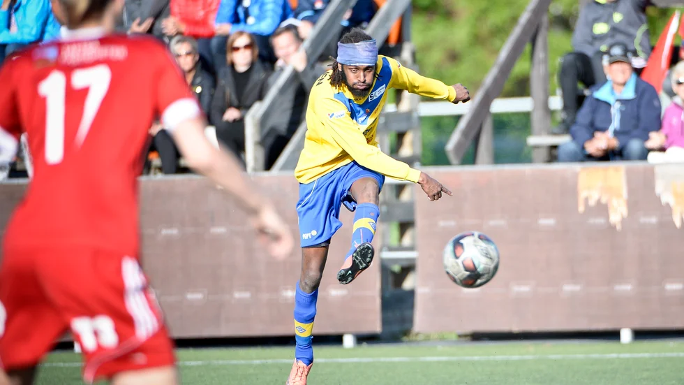 Kvitterade. Hashim Mohammed Hassan gjorde Rönnskärs enda mål i matchen när han sköt 1–1 i den första halvleken.