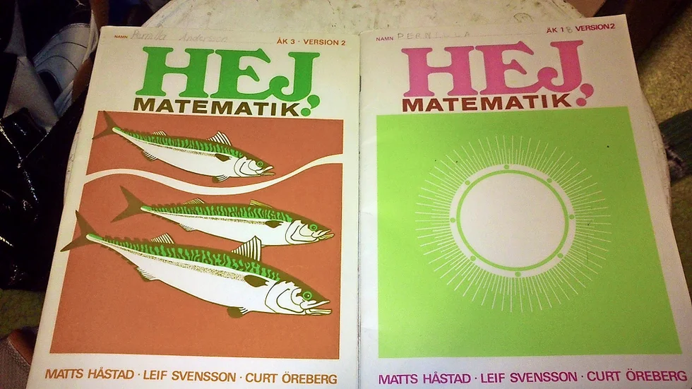 En klassiker. Hej Matematik minns nog de flesta 60-talisterna. Bilden är hämtad från Bastuträskarnas facebooksida. Foto: Privat.