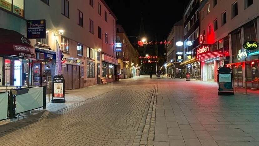 Två män, 25 och 34 år gamla, har häktats som misstänkta för misshandel på Ågatan. 