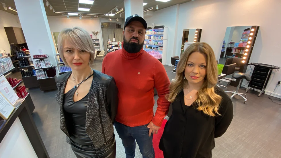 Anita Orucevic, Mike Massola och Sofia Linnerfjärd på Headspot. 