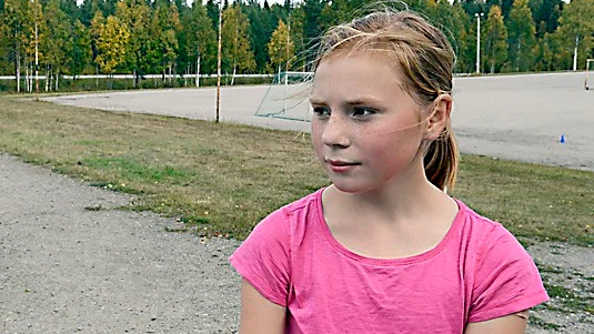 Filippa Alm, skänkte 40 kronor. Foto: Roine Sandlén.