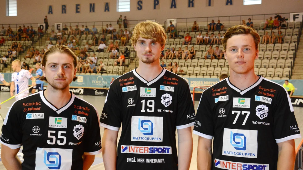 Trion. Viktor Nystedt, Erik Falkman och Anton Åkerlund svarade för sina insatser när IBK Dalen vann. Foto: Privat.