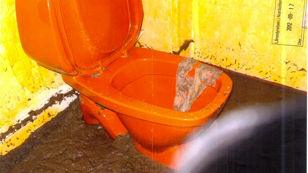 Den bild som mannen skickade till Länsstyrelsen, tagen vid senaste översvämningen 2008.