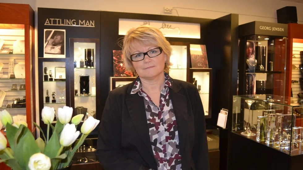 Lena Stenberg på Cityguld säger att både januari och februari brukar vara lugna. (Foto: Yvonne Rönngren)