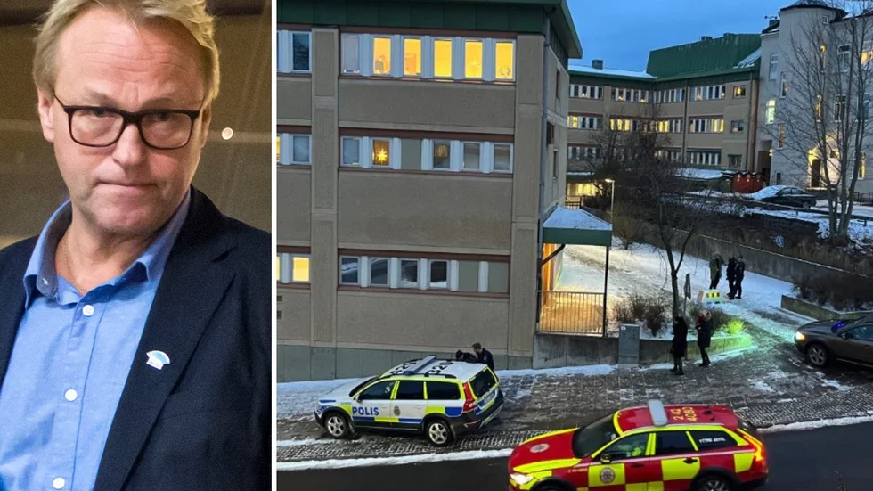 Biträdande kommundirektör Jimmy Szigeti reagerar på branden på socialkontoret.