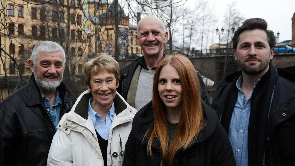 Ensemblen. Willy Boholm, Yvonne Lundeqvist, Göran Sarring, Ida Breimo och Nicolas Silfverskiöld.