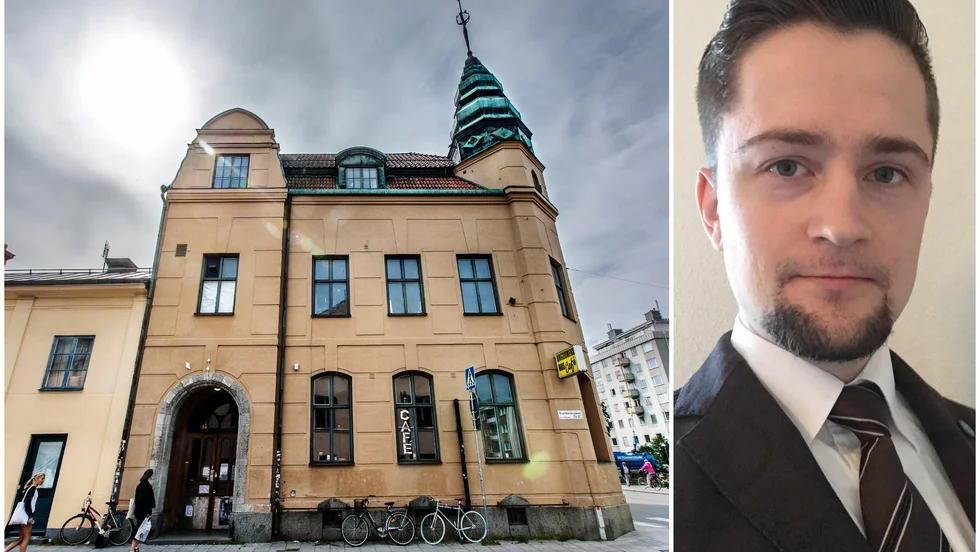 En flagga från Antifascistisk aktion hänger sedan en tid tillbaka i ett av Ungdomens Hus fönster, skriver Alexander von Uckermann.