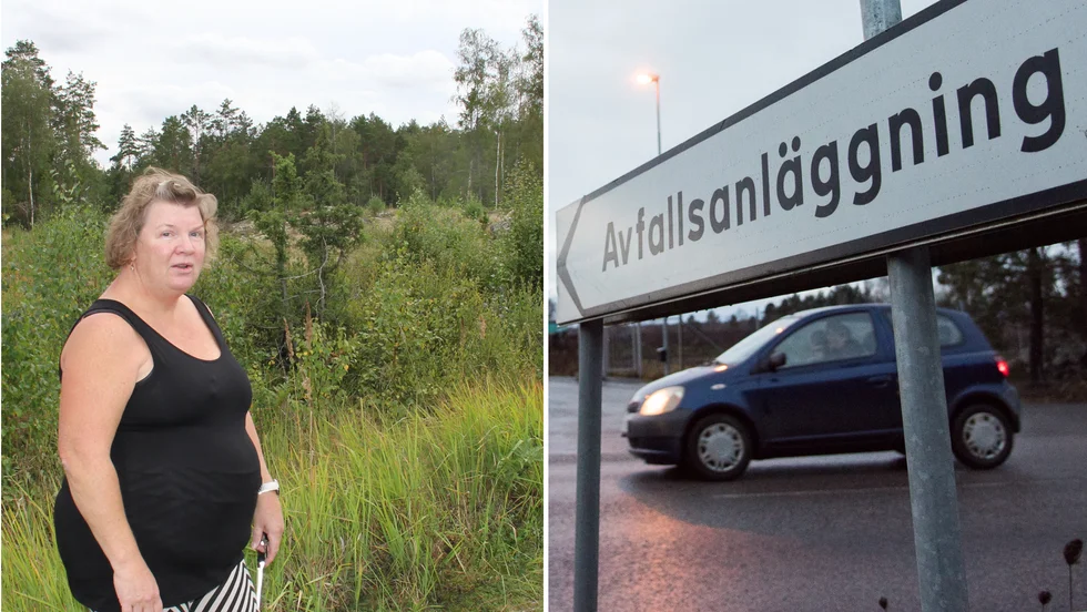 Helena Jansson vill inte bo intill en återvinningsanläggning. "Jag flyttade till landet av en anledning". 
