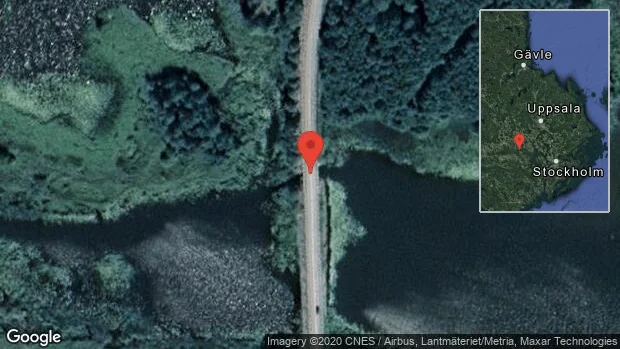 Broöppning ger stopp i trafiken på väg 55