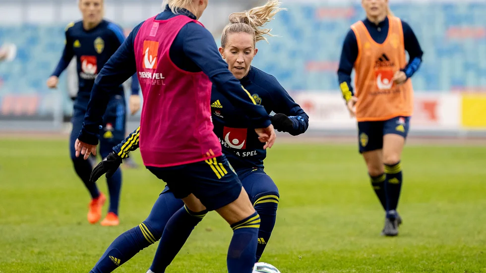 Julia Roddar ansluter till landslaget igen efter Lina Hurtigs skada. Arkivbild.