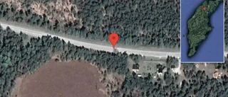 Stopp på väg 148 på grund av singelolycka med en personbil
