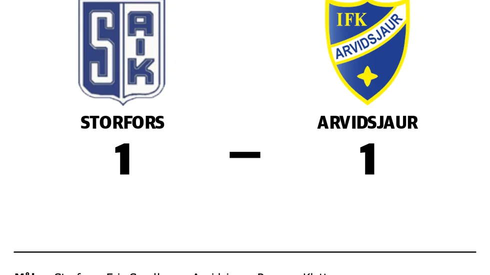 Storfors AIK 2 spelade lika mot IFK Arvidsjaur FK