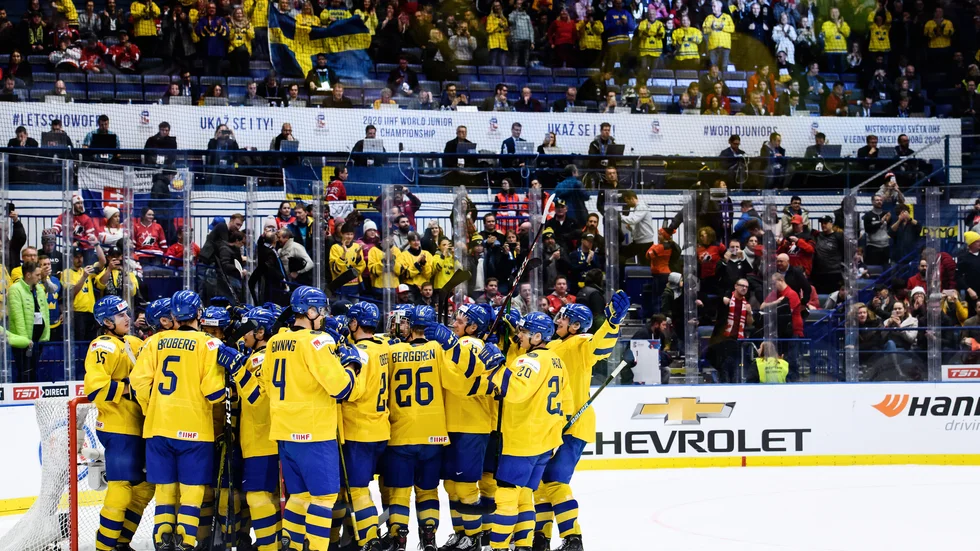 Ishockeyns ungdomslandslag Team 18 ställer in landskamper på grund av coronasmitta. Arkivbild.