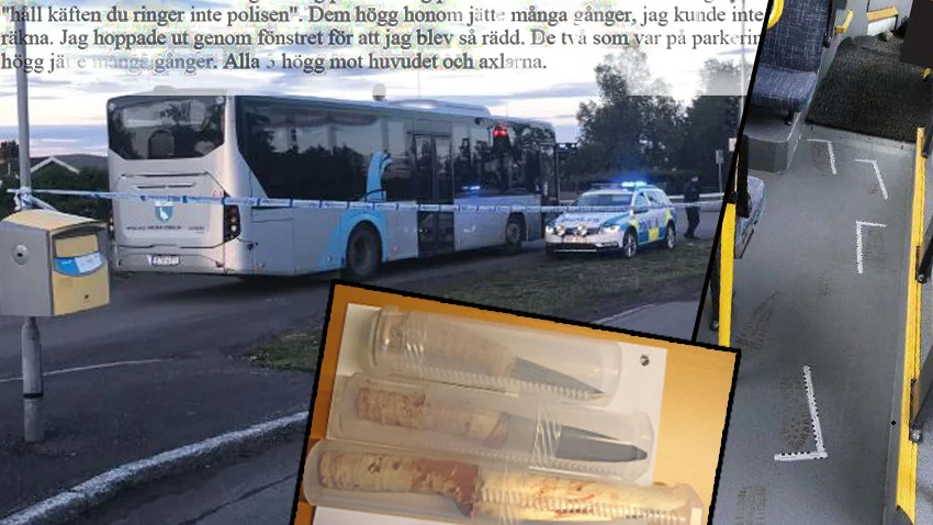 I förhör har busschauffören berättat hur han släppte in Reza Hosseini i bussen och tätt därefter de tre männen som framför busschaufförens ögon misshandlar och knivhugger 19-årige Hosseini till döds. 