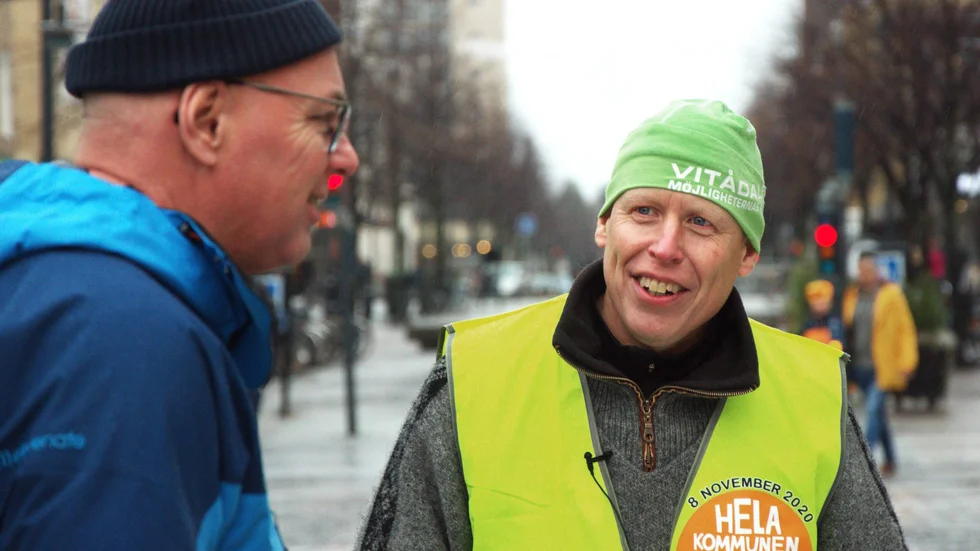 Mats Widgren i samtal med Luleåbon Johan Linnér. 