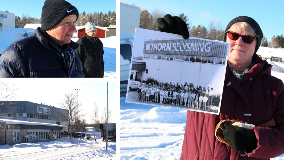 Hornborna Ove Johansson och Ann-Katrine Kristensson minns nedläggningen av Thorn Belysning för 30 år sedan. "Man trodde knappt att det var sant", säger de.
