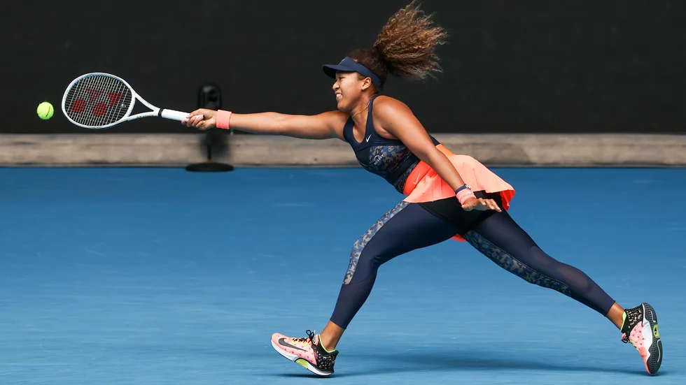 Naomi Osaka vann till slut mot Garbiñe Muguruza.