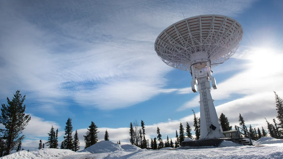 Parabolantenner på den svenska rymdbasen Esrange har använts åt kinesiska kunder av det svenska rymdbolaget SSC. Men nu ska samarbetet avslutas. Arkivbild.