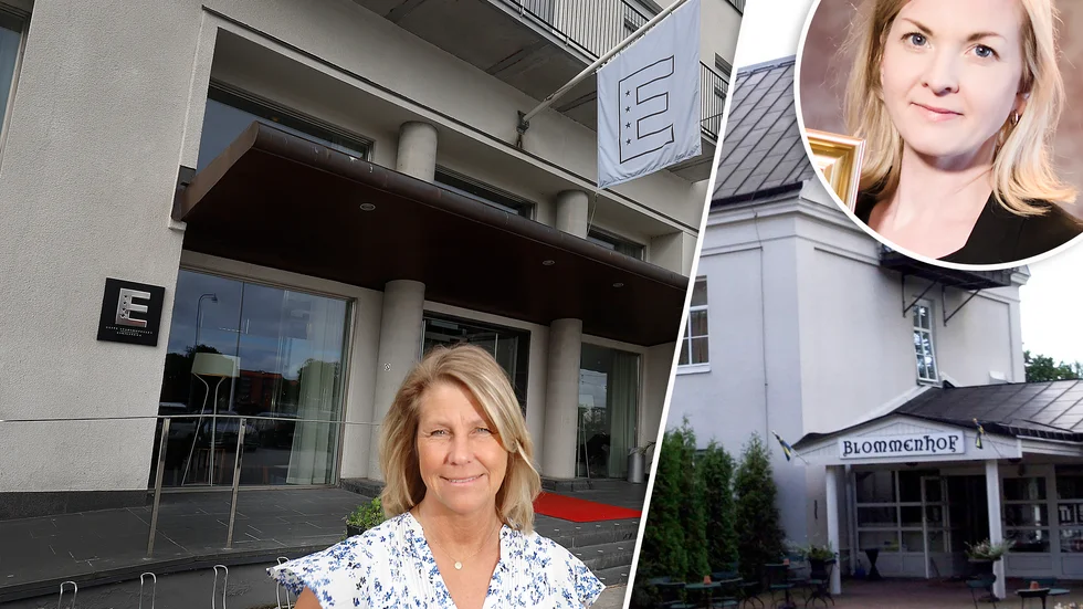 Annica Åkerblad, hotelldirektör på Elite Stadshotellet i Eskilstuna, Sarah Lagerbäck, vd för Best Western Hotell Statt i Katrineholm, samt Blommenhof hotell i Nyköping, hoppas på snabb återhämtning.
