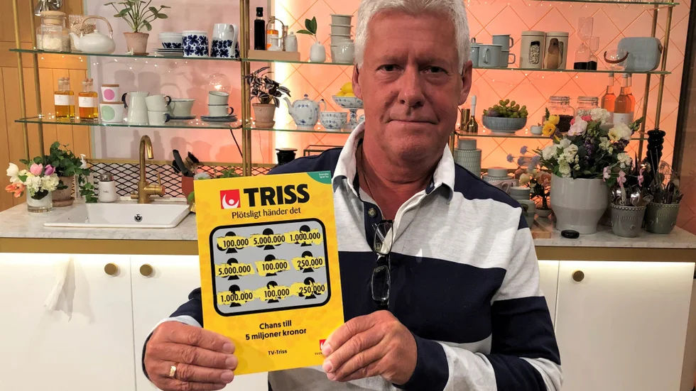 Lars-Olof Asplund vann 100 000 kronor i Nyhetsmorgon. Vinsten avgjordes på sista skrapet. "Det var nervöst".