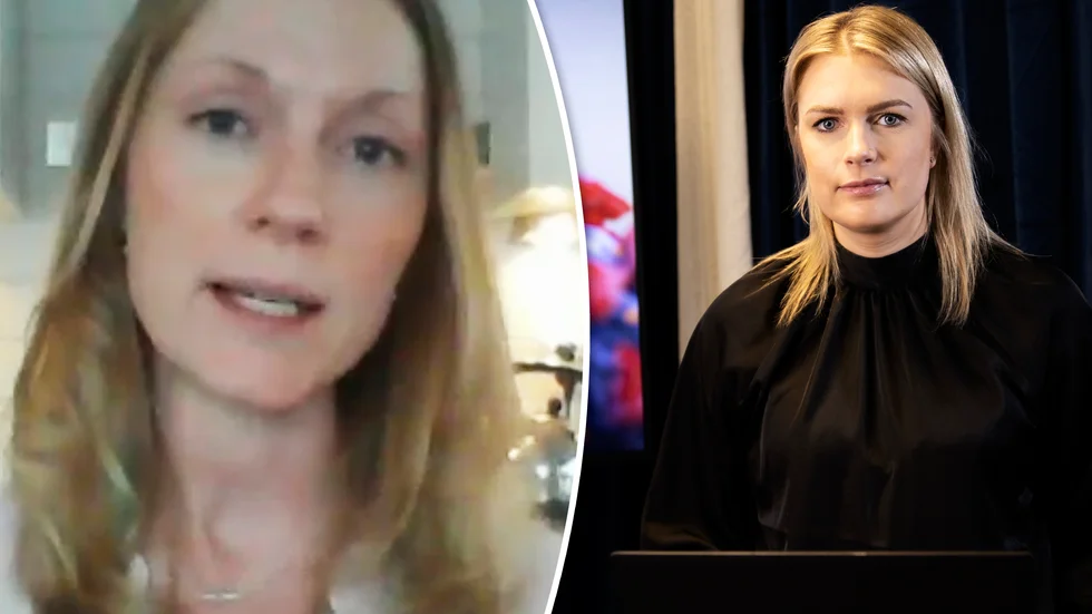 Vaccinsamordnare Christine Senter frågades ut av reportern Cecilia Thomsson.