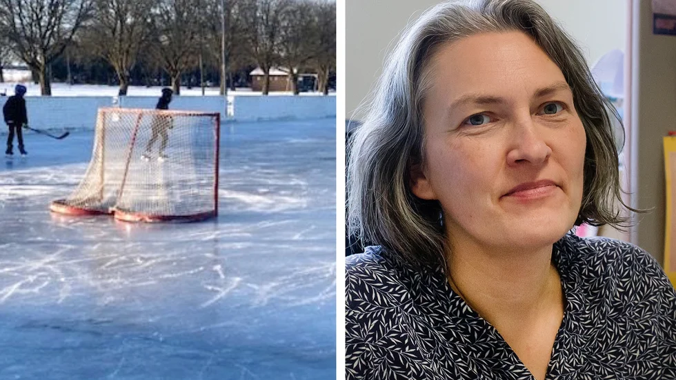 Några isrinkar i stadsdelar i Motala har spolats, andra inte. "Det är olyckligt att det blir olika förutsättningar" säger Kulturchef Hannah Gruffman.
