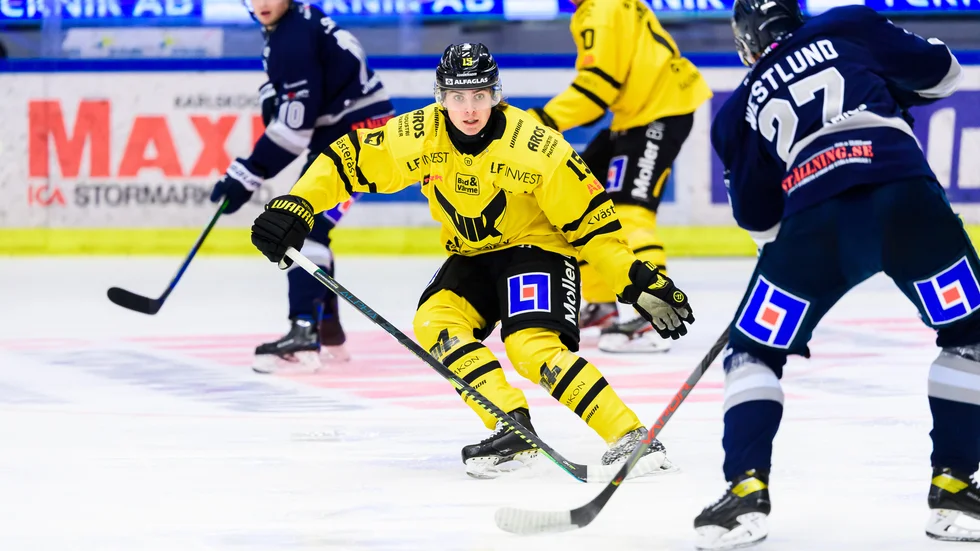 Filiph Åström har spelat matcher för Västerås IK i hockeyallsvenskan den här säsongen.