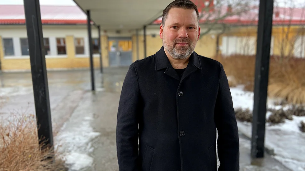 Daniel Hellström, rektor på Westerlundska gymnasiet.