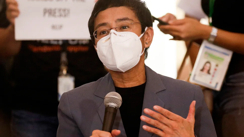 Rappler-chefen Maria Ressa dömdes i juni till fängelse för förtal enligt en lag som stiftades efter att det påstådda brottet begåtts. Arkivbild.