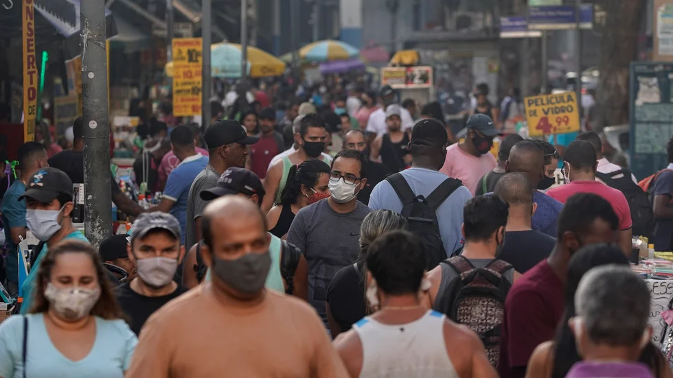 En gatumarknad i centrala Rio de Janeiro.