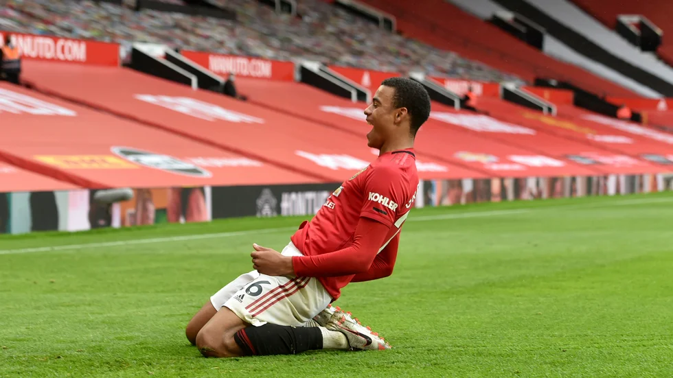 Manchester Uniteds Mason Greenwood imponerade med två mål hemma mot Bournemouth.